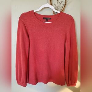 Banana Republic Womens Knit Red Baloon Sleeves Sweater